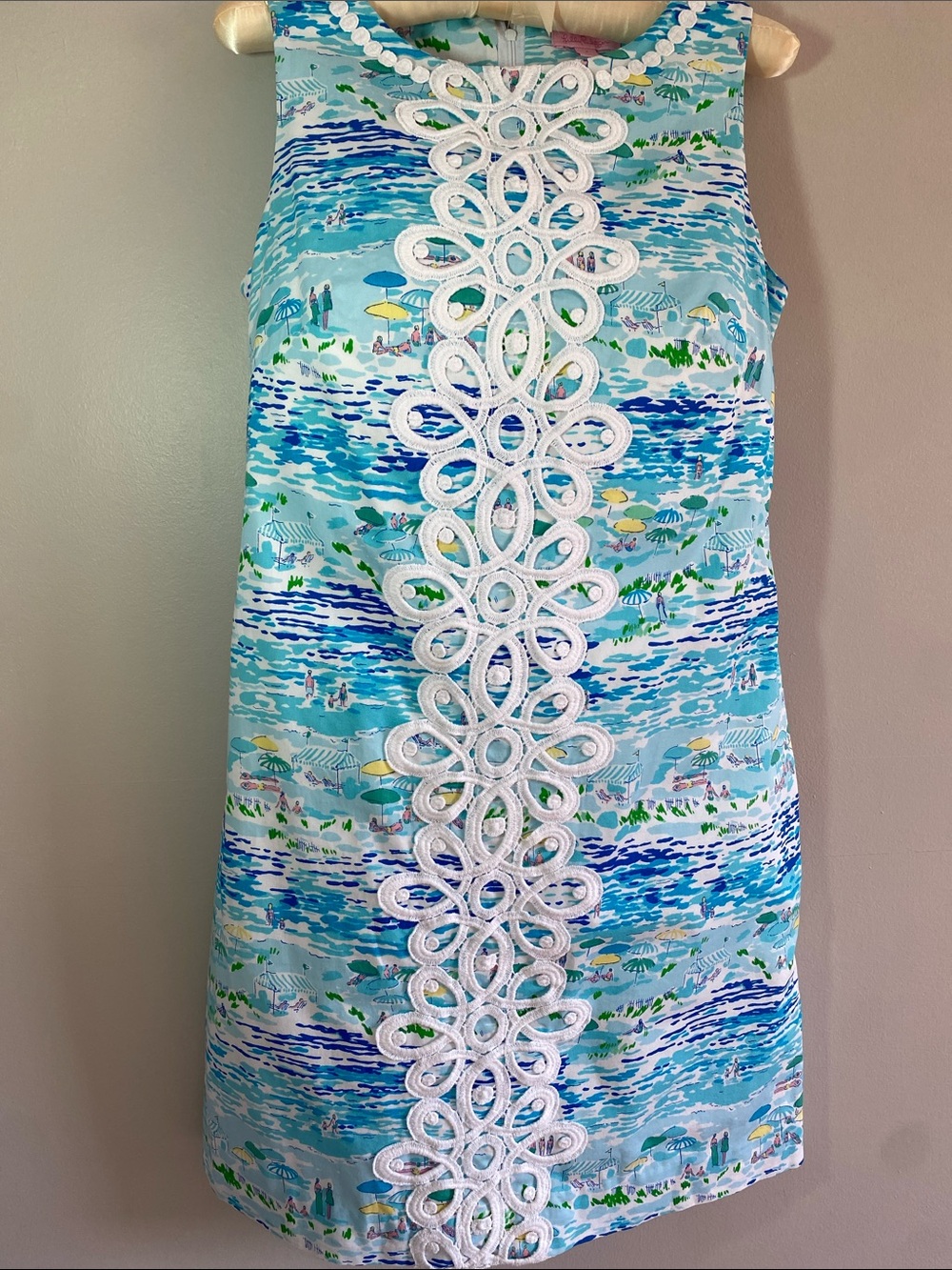 EUC Lilly Pulitzer High Tide Toile Shift Dress Sz 4